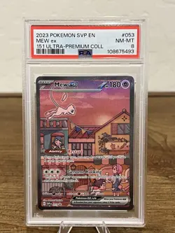 2023 Pokemon SVP EN MEW Ex 151 Ultra-Premium Coll Psa NM-MT8 - Image 1