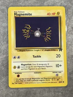 Magnemite 60/82 Pokemon TCG Team Rocket Vintage WOTC Regular (Light Play) - Image 1