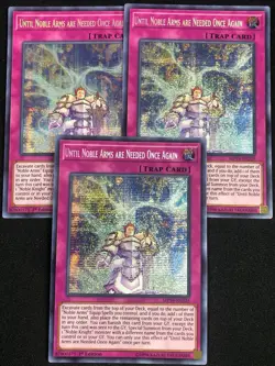 YUGIOH UNTIL THE NOBLE ARMS ARE NEEDED ONCE AGAIN MP19-EN225 1ST SECRET X3 NM - Image 1