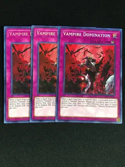 YUGIOH VAMPIRE DOMINATION DASA-EN011 1ST SECRET X3 - Image 1