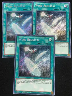 YUGIOH WING REQUITAL BROL-EN016 1ST SECRET X3 NM - Image 1