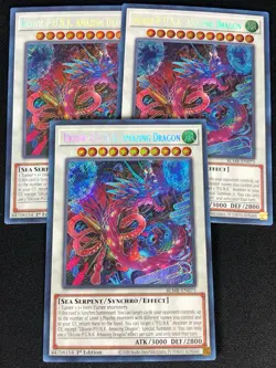 YUGIOH UKIYOE-P.U.N.K. AMAZING DRAGON BLMR-EN075 1ST SECRET X3(NM) - Image 1