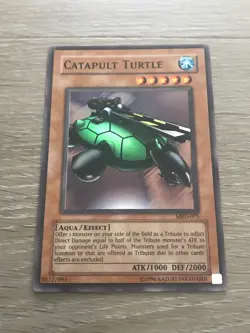 2002 Yugioh Catapult Turtle MRD-075 Metal Raiders Super Rare LP Lightly Played - Image 1