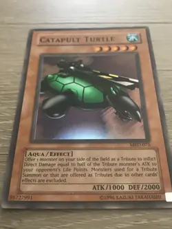 2002 Yugioh Catapult Turtle MRD-075 Metal Raiders Super Rare LP Lightly Played - Image 2