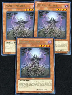 YUGIOH ZOMBIE MASTER TU06-EN006 RARE X3 (LP) - Image 1