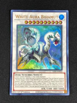 YUGIOH WHITE AURA BIHAMUT LED7-EN056 1ST ULTRA - Image 1