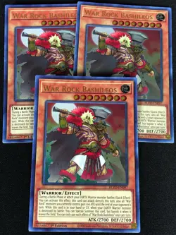 YUGIOH WAR ROCK BASHILEOS BLVO-EN097 1ST ULTRA X3 (NM) - Image 1