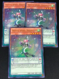 YUGIOH WHITE WING MAGICIAN PEVO-EN005 1ST ULTRA X3 (NM) - Image 1