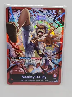 ONE PIECE CARD GAME MONKEY .D .LUFFY ST21-001 L / ALT ART - Image 1