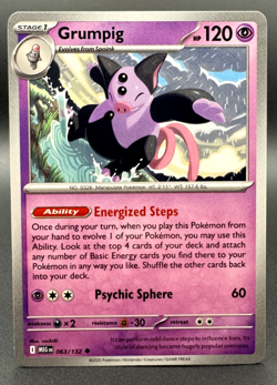 Grumpig 63/132 | Mega Evolution | Regular | Pokemon Card (NM/LP) - Image 1