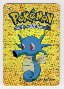 Horsea #116 - Vintage Vending Machine Prism Sticker 2000 - Pokemon Card - Image 1