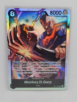 Monkey.D.Garp OP11-095 SR ONE PIECE Tcg Card Game NM BLACK - Image 1
