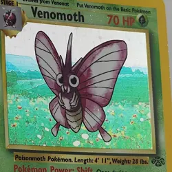 Pokemon TCG Venomoth 13/64 Jungle Holo Unlimited LP Card Vintage 1999 Nice - Image 2