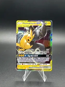 Pikachu & Zekrom Tag Team GX!!! Holo Card! No. 33/181 - Image 1