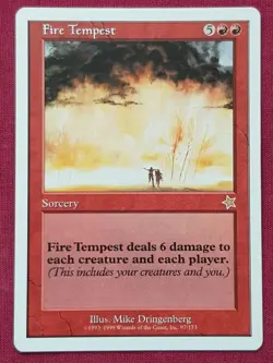 Magic The Gathering STARTER 1999 FIRE TEMPEST red card MTG - Image 1