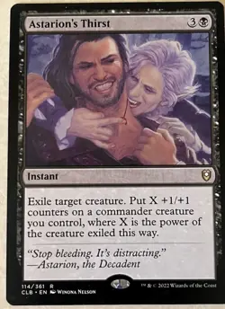 “Astarions Thirst” Rare Black Instant Spell MTG WOTC Card - Image 1