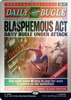 Pre Nov9 MTG Secret Superdrop x Marvel Spider-Man Daily Bugle Breaking News Foil - Image 2