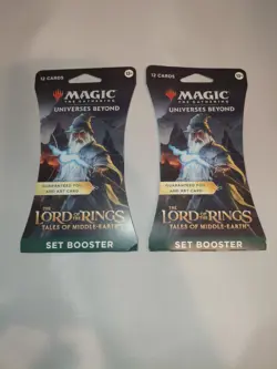 2x MTG The Lord of the Rings: Tales of Middle-Earth Sleeved Set Booster pack new - Image 1