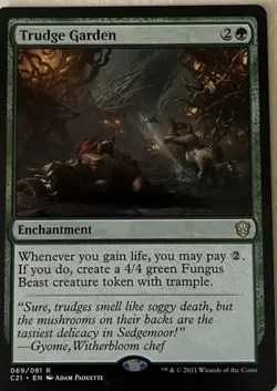 “Trudge Garden” Rare Enchantment MTG WOTC Card - Image 1