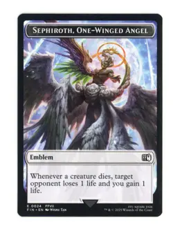 Sephiroth, One-Winged Angel / Robot Warrior Token T 24 / 12 Final Fantasy MTG - Image 1