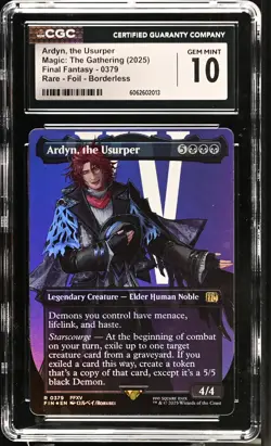 ARDYN, THE USURPER Final Fantasy Borderless Foil Rare CGC 10 MTG - Image 1