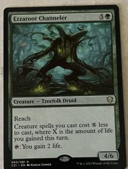 Ezzaroot Channeler Rare Treefolk Druid Creature Card MTG WOTC - Image 1