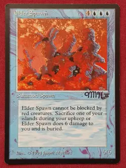 Magic The Gathering LEGENDS ELDER SPAWN SIGNED blue card MTG - Image 1