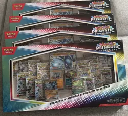 LOT OF 4 Pokemon Prismatic Sams Club Lucario Ex Tyranitar Ex Premium Collection - Image 1