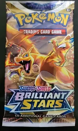 Pokemon TCG Booster Pack - Sword & Shield Brilliant Stars - NEW / SEALED - Image 1