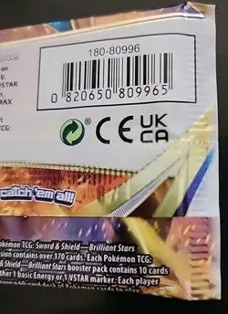 Pokemon TCG Booster Pack - Sword & Shield Brilliant Stars - NEW / SEALED - Image 4