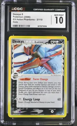 2006 Pokemon Deoxys Delta Species 3/110 Holo Rare CGC 10 - Image 1