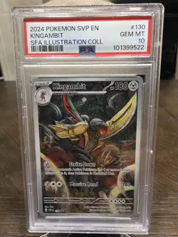 2024 POKEMON SVP EN-SV BLACK STAR PROMO #130 KINGAMBIT PSA 10 - Image 1