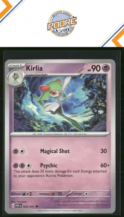 Pokemon SV: Paldean Fates Kirlia #028/091 Uncommon Uncommon - Image 1