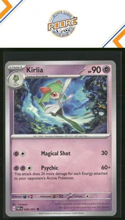 Pokemon SV: Paldean Fates Kirlia #028/091 Uncommon Uncommon - Image 1