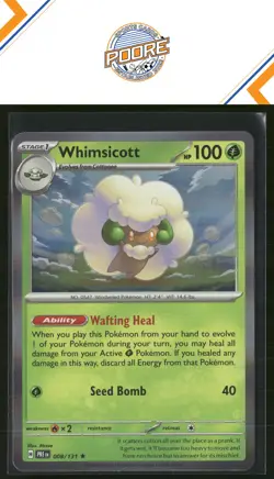 Pokemon SV: Prismatic Evolutions Whimsicott #008/131 holo Rare Rare holo - Image 1
