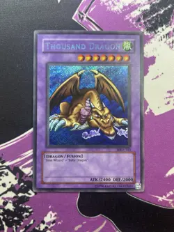 Yugioh Thousand Dragon MRD-143 Secret Rare Unlimited REVERSE FOIL ERROR MP - Image 1