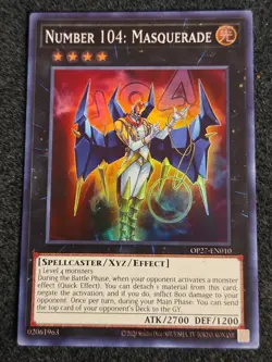 Number 104: Masquerade Super Rare OP27-EN010 Yugioh NM - Image 1