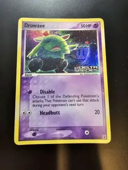 Drowzee 67/113 EX Delta Species Common Reverse Holo Stamped Pokemon Card - NM/LP - Image 1