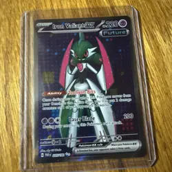 Pokemon Iron Valiant EX TCG Full Art Holo Ultra Rare Card 225/182 Paradox Rift - Image 1