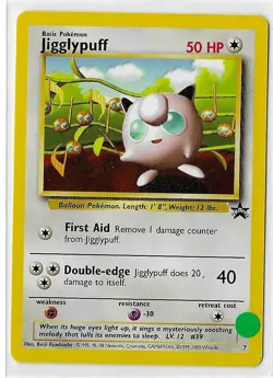 2001 Jigglypuff Black Star Promo 7 WOTC Pokemon Card LP - Image 1