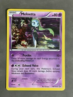 Pokemon TCG Card - Meloetta 78/113 Holo Rare Legendary Treasures - LP - Image 1