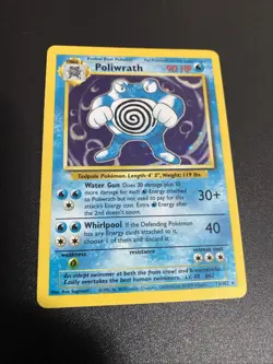 1999 Pokemon Card TCG Poliwrath 13/102 Base Set Holographic Rare English WOTC NM - Image 1