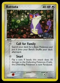 Pokemon Card - Rattata Team Rocket Returns 72/109 Reverse Holo Stamped - Image 1