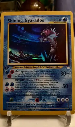 *Custom-made*High Quality,1st Ed.Shining Gyrados*Display Card* - Image 1