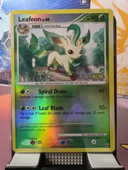 Leafeon Platinum Burger King Promos Reverse Holo Card NM-LP Condition - Image 1