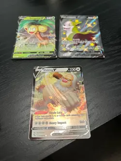Pokemon 3 Card Ultra Rares Alolan Exeggutor V / Boltund V / Slaking V - All NM - Image 1
