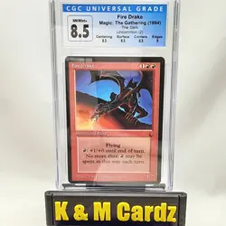 MTG - The Dark - Fire Drake - Graded - CGC 8.5 - Vintage - Image 1