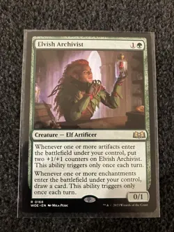 Magic The Gathering MTG - Elvish Archivist - WOE - Image 1