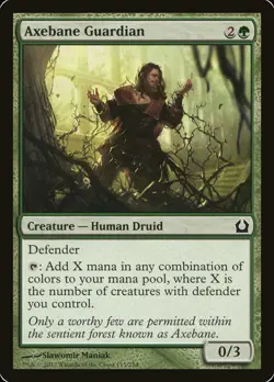 1x Axebane Guardian Foil Light Play English Return To Ravnica MTG Magic - Image 1