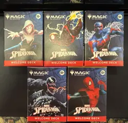 Marvel Spider-Man Magic The Gathering Complete Welcome Deck Set Of 5 - Image 1